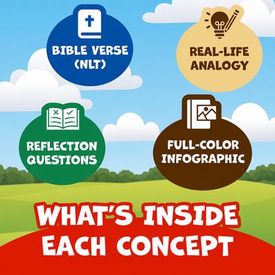 Claire Monroe - Systematic Theology for Kids Aged 6-9 (FULL COLOUR) | 88 Visual Concepts towards Knowing God with NLT Bible Verses & Reflection Questions