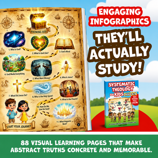 Claire Monroe - Systematic Theology for Kids Aged 6-9 (FULL COLOUR) | 88 Visual Concepts towards Knowing God with NLT Bible Verses & Reflection Questions